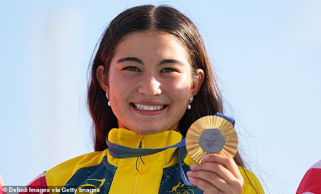 Arisa Trew's dad has revealed his daughter's Olympics obsession after the skateboarder made history in Paris - and it isn't her gold medal (pictured)