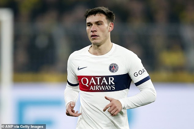 United seem unwilling to meet PSG's £51million asking price for midfielder Manuel Ugarte (pictured)