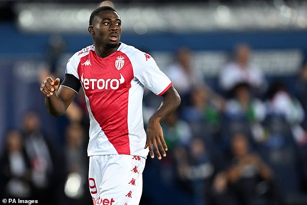 Youssouf Fofana (pictured) has been a bedrock in the heart of Monaco's midfield since joining the club in 2020