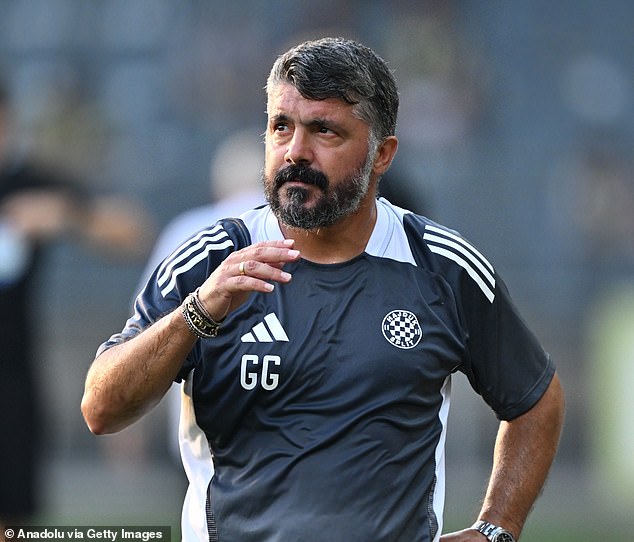 Notorious hot head Gattuso took charge of the Croatian side in June - his tenth role in 11 years