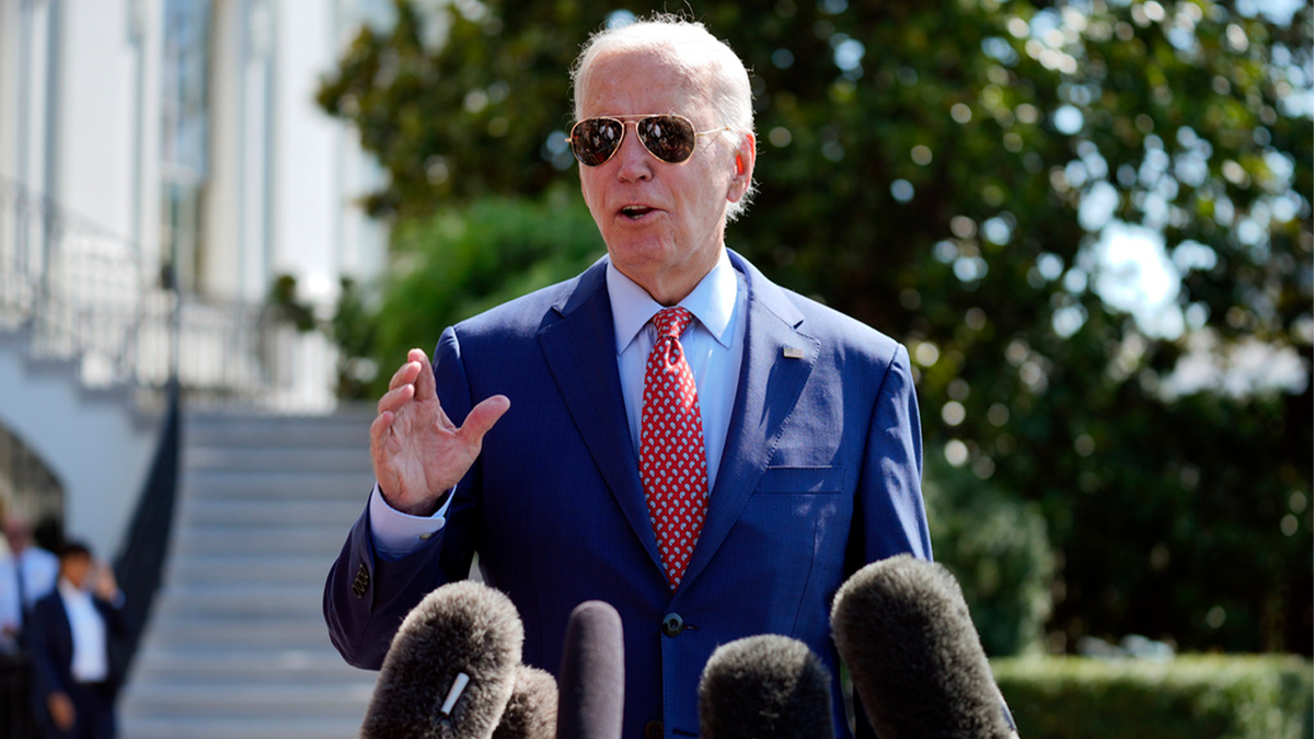 President Biden speaking to the press