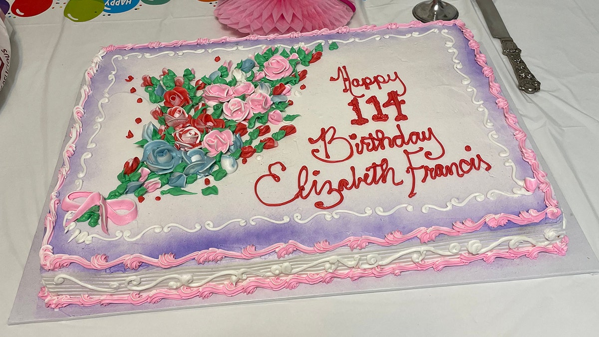 Elizabeth Francis birthday cake