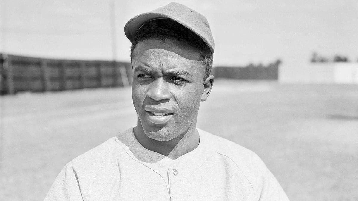 Jackie Robinson on the field