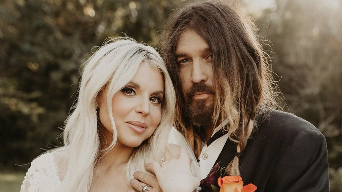 Billy Ray Cyrus and Firerose at their wedding