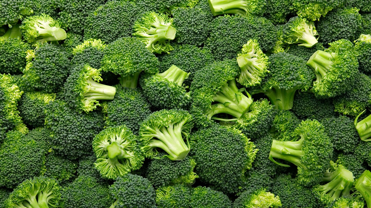 A display of broccoli florets.