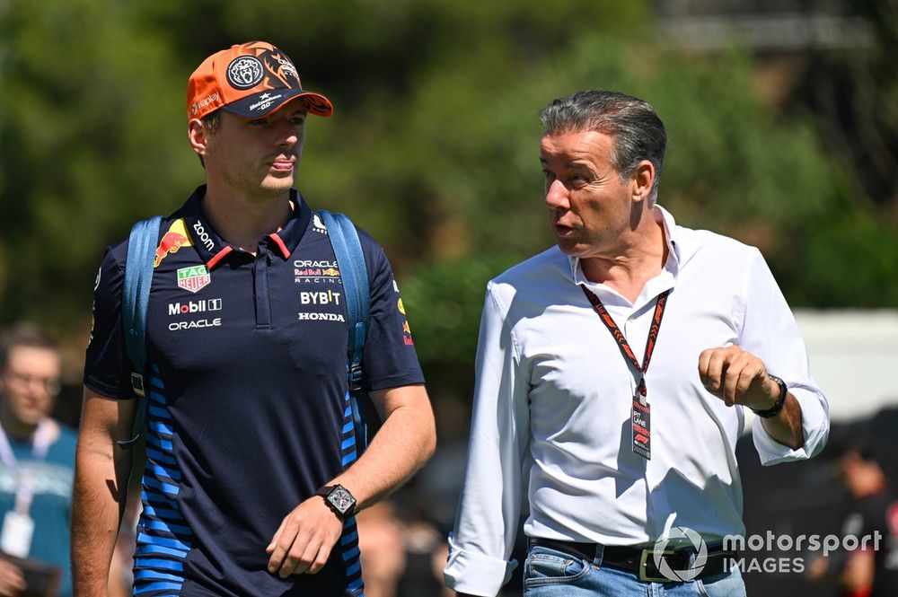 Max Verstappen, Red Bull Racing with his manager Raymond Vermeulen