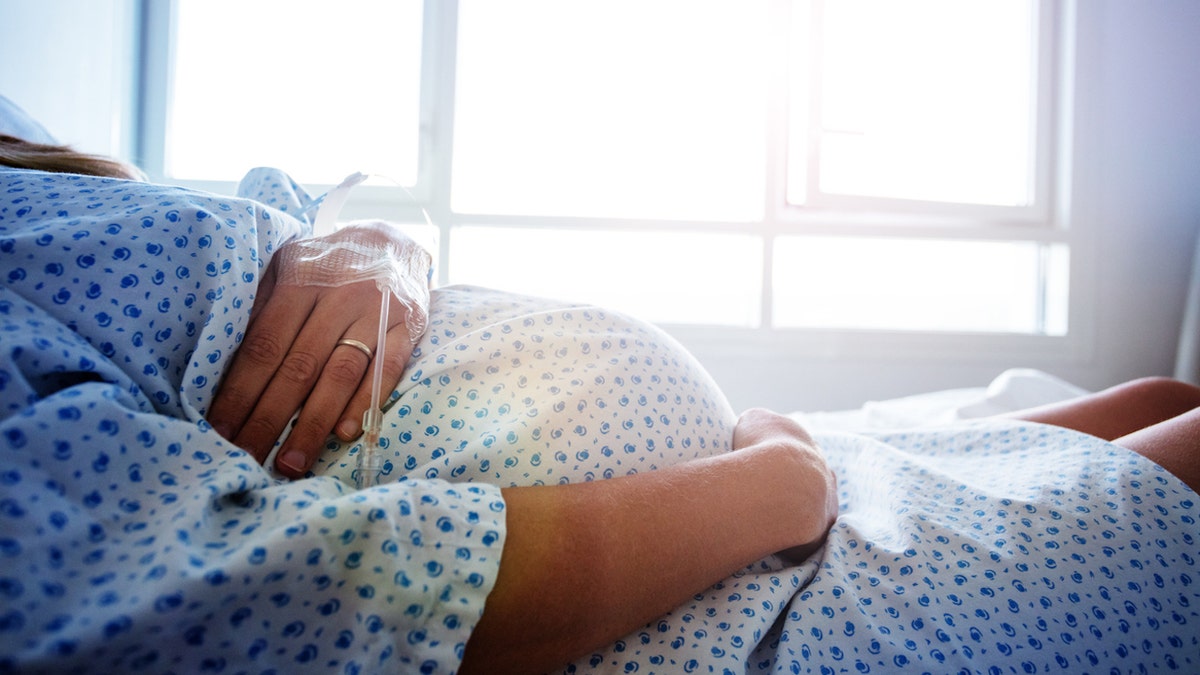 Pregnant woman at a hospital