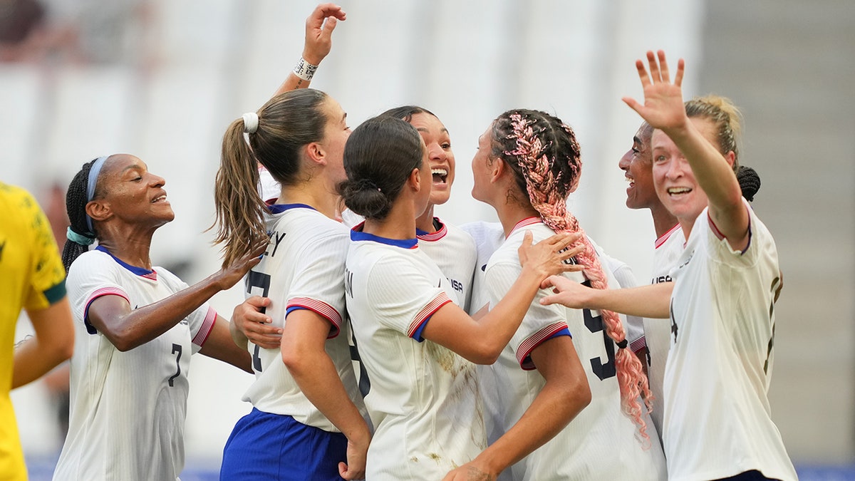 Soccer team celebrates